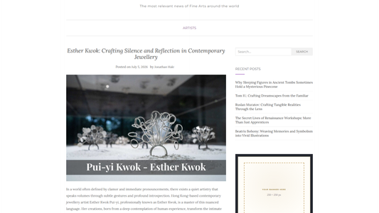 New Interview Features on Fine Arts News
